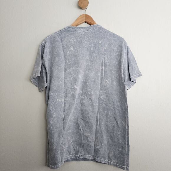 NEW Urban Outfitters Ice Cube Gray Acid Wash Graphic Crewneck Cotton T-Shirt Top - Picture 7 of 8